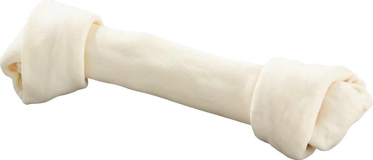 Pure & Simple Pet Flat Knotted Rawhide Bone Dog Treat, Medium