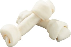 Pure & Simple Pet Flat Knotted Rawhide Bone Dog Treat, Medium, 15 count slide 2 of 4