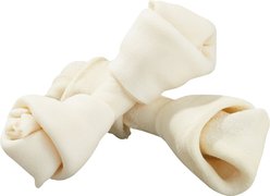 Pure & Simple Pet Flat Knotted Rawhide Bone Dog Treat, Small, 15 count slide 2 of 5