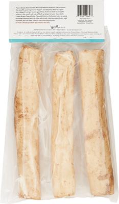Show full view: Pure & Simple Pet Peanut Butter Flavored Rawhide Retriever Roll Dog Treat, Large, 3 count slide 3 of 8
