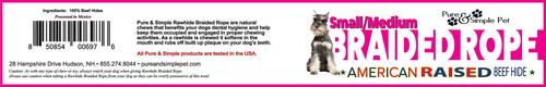 Show full view: Pure & Simple Pet Rawhide Braided Rope Dog Treat, Small/Medium slide 4 of 7
