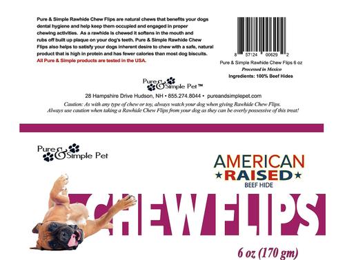 Show full view: Pure & Simple Pet Rawhide Chew Flips Dog Treat, 6-oz slide 4 of 7