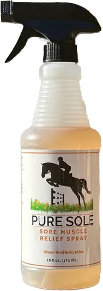 Pure Sole Hoof Sore Muscle Relief Spray Horse Supplement, 16-fl oz bottle