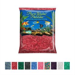 Pure Water Pebbles Coated Aquarium Gravel, Currant Red, 5-lb bag