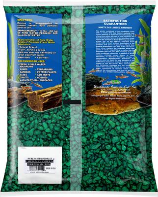 Show full view: Pure Water Pebbles Coated Aquarium Gravel, Emerald Green, 5-lb bag slide 2 of 5