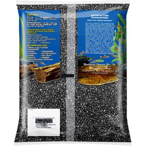 Pure Water Pebbles Coated Aquarium Gravel, Jet Black, 5-lb bag