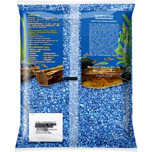 Pure Water Pebbles Coated Aquarium Gravel, Marine Blue, 5-lb bag
