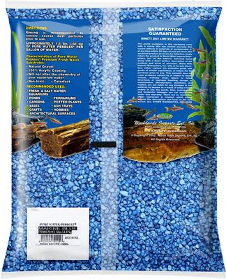Show full view: Pure Water Pebbles Coated Aquarium Gravel, Marine Blue, 5-lb bag slide 2 of 5