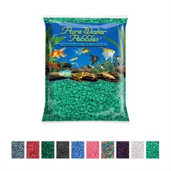 Pure Water Pebbles Coated Aquarium Gravel, Turquiose, 5-lb bag