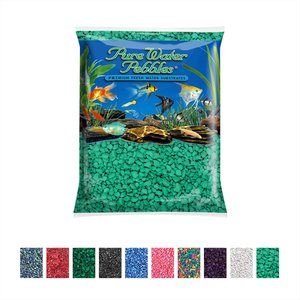 Pure Water Pebbles Coated Aquarium Gravel, Turquiose, 5-lb bag