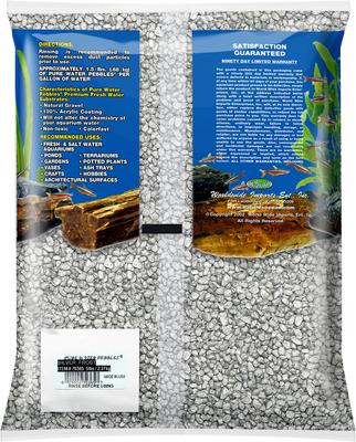 Show full view: Pure Water Pebbles Frosted Aquarium Gravel, Silver, 5-lb bag slide 2 of 4