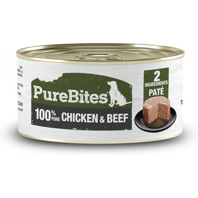 PureBites PureBites 100% Pure Chicken & Beef Paté Dog Food Toppings, 2.5-oz can, 12 count
