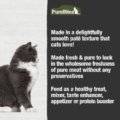 Show full view: PureBites 100% Pure Chicken & Beef Pate Cat Food Toppings, 2.5-oz can, 12 count slide 5 of 10