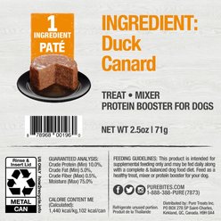 PureBites 100% Pure Duck Paté Dog Food Toppings, 2.5-oz can, 12 count slide 2 of 7