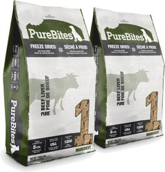 PureBites Beef Liver Freeze-Dried Raw Dog Treats, 5.5-lb bundle
