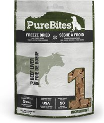 PureBites Beef Liver Freeze-Dried Raw Dog Treats, 2-oz bag slide 1 of 7