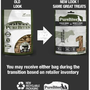 PureBites Beef Liver Freeze-Dried Raw Dog Treats, 2-oz bag