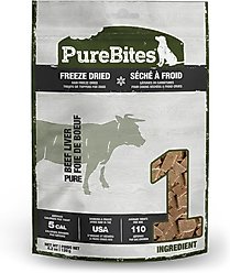 PureBites Beef Liver Freeze-Dried Raw Dog Treats, 4.2-oz bag