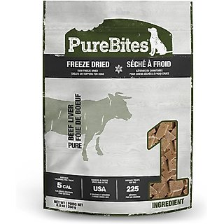 PureBites Beef Liver Freeze-Dried Raw Dog Treats, 8.8-oz bag slide 1 of 7