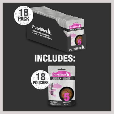 Show full view: PureBites Cat Broths Tuna & Salmon Food Topping, 2-oz bag slide 7 of 9