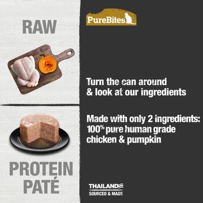 Show full view: PureBites Cat Pates Chicken & Pumpkin Food Topping, 2.5-oz can, 12 count slide 4 of 10
