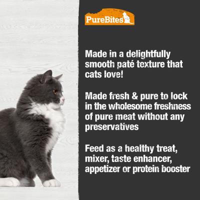 Show full view: PureBites Cat Pates Duck Food Topping, 2.5-oz can, 12 count slide 5 of 10