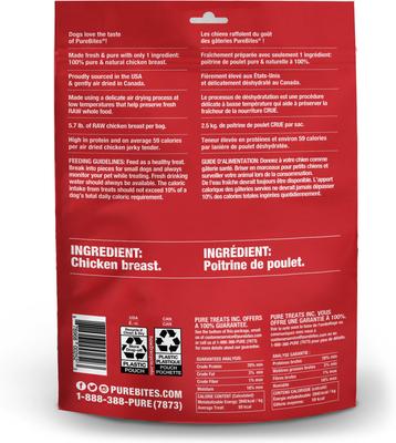 Show full view: PureBites Chicken Breast Air Dried Jerky Dog Treats, 42.2-oz bundle slide 4 of 10