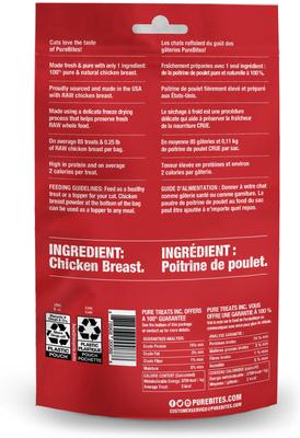Show full view: PureBites Chicken Breast Freeze-Dried Raw Cat Treats, 1.09-oz bag slide 4 of 10