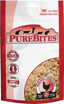 Show full view: PureBites Chicken Breast Freeze-Dried Raw Cat Treats, 2.3-oz bag + Frisco Bouncy Mouse Cat Toy, Blue slide 2 of 6