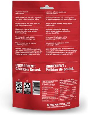 Show full view: PureBites Chicken Breast Freeze-Dried Raw Dog Treats, 3-oz bag slide 4 of 10