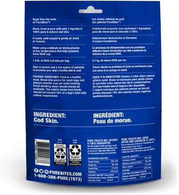 Show full view: PureBites Dog Cod Jerky Treat, 4.8-oz bag slide 3 of 8