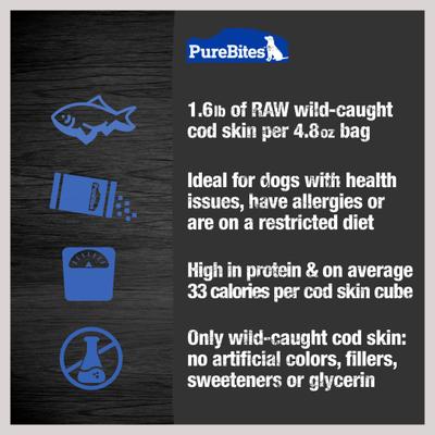 Show full view: PureBites Dog Cod Jerky Treat, 4.8-oz bag slide 6 of 8