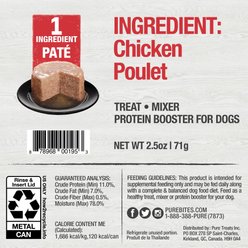 PureBites Dog Pates Chicken Food Topping, 2.5-oz can, 12 count slide 2 of 7