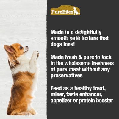 Show full view: PureBites Dog Pates Chicken & Pumpkin Food Topping, 2.5-oz can, 12 count slide 5 of 9