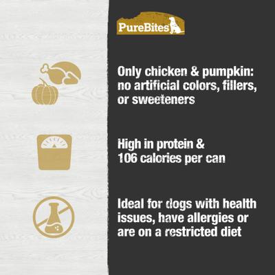 Show full view: PureBites Dog Pates Chicken & Pumpkin Food Topping, 2.5-oz can slide 6 of 8