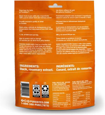 Show full view: PureBites Duck Jerky Dog Treats, 5.5-oz bag slide 4 of 10