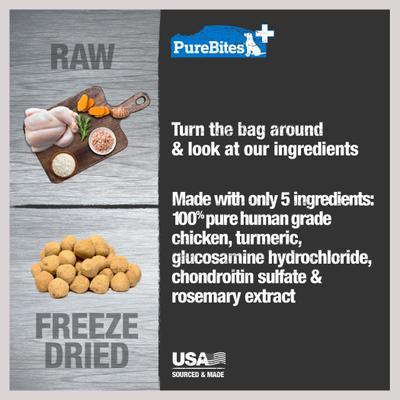 Show full view: PureBites+ Hip & Joint Dog Treats, 3-oz bag slide 4 of 8