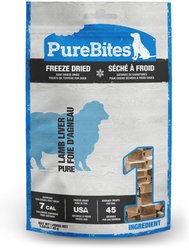 PureBites Lamb Liver Freeze-Dried Raw Dog Treats, 1.58-oz bag