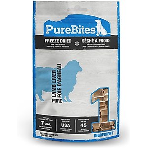 PureBites Lamb Liver Freeze-Dried Raw Dog Treats, 1.58-oz bag
