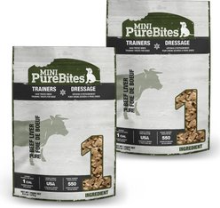 PureBites Mini-PureBites Freeze-Dried Beef Liver Dog Treat, 19-oz bundle