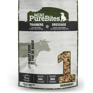 PureBites Mini-PureBites Freeze-Dried Beef Liver Dog Treat, 9.5-oz bag