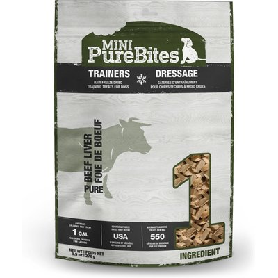 PureBites PureBites Mini-PureBites Freeze-Dried Beef Liver Dog Treat, 9.5-oz bag