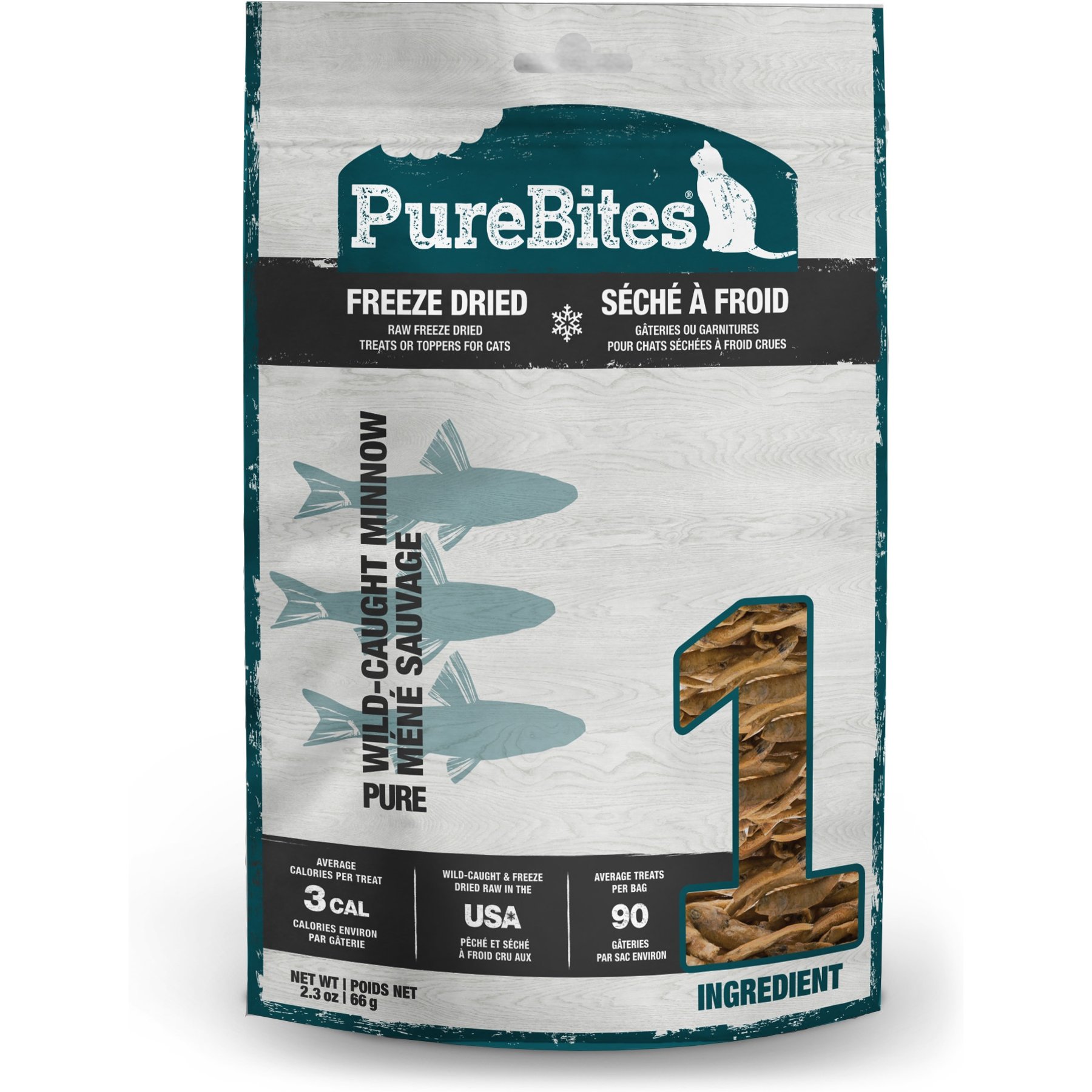 PureBites Minnow Freeze-Dried Cat Treat, 2.3-oz bag