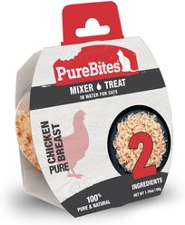 PureBites Mixers 100% Chicken Breast in Water Cat Food Topping, 1.76-oz tray, case of 12
