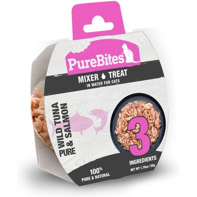 PureBites PureBites Whole Food 100% Tuna & Salmon Cat Food Trays, 1.76-oz, 12 ct