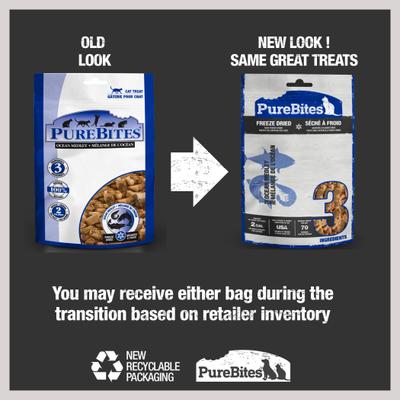 Show full view: PureBites Ocean Medley Freeze-Dried Raw Cat Treats, 0.77-oz bag slide 3 of 10