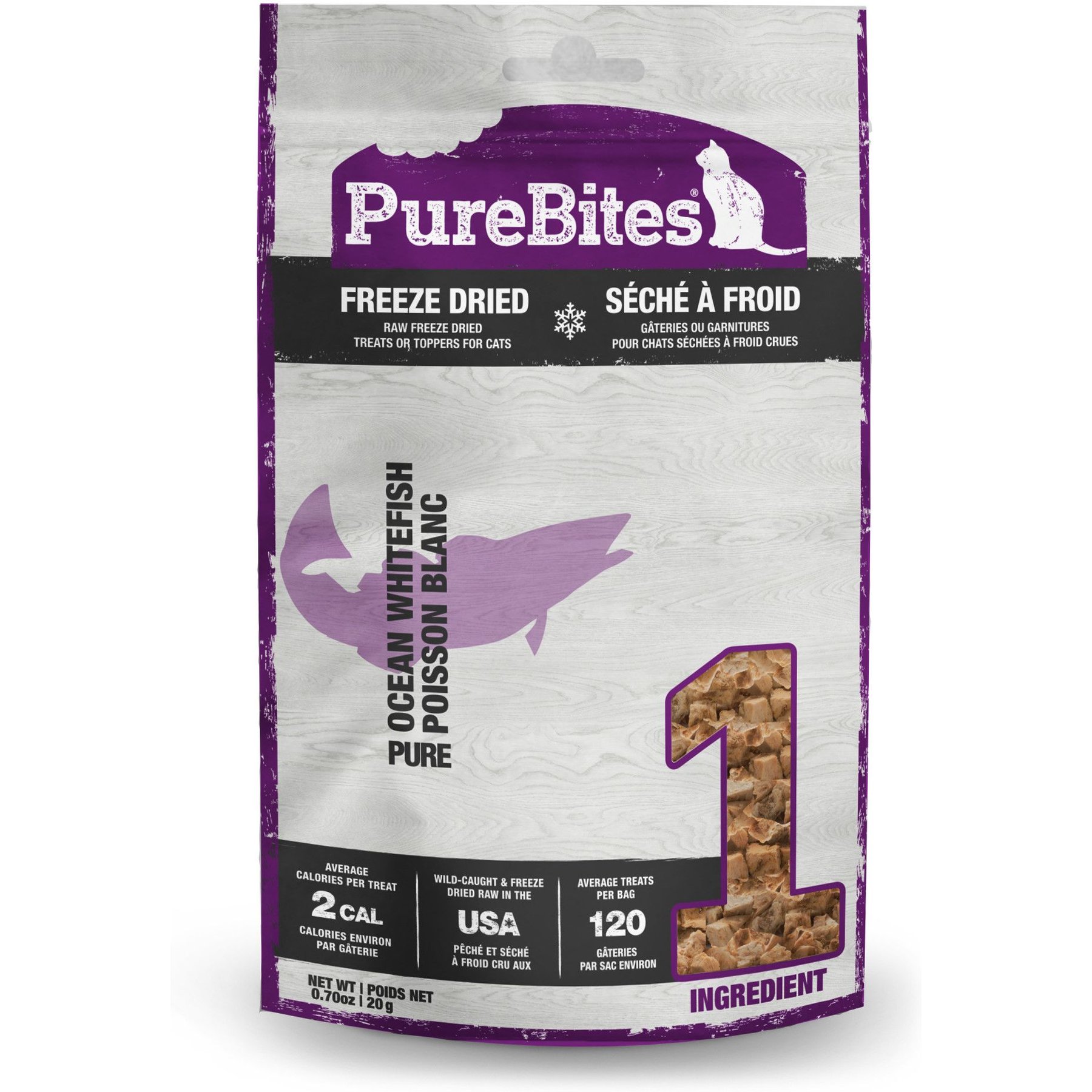 PureBites Ocean Whitefish Freeze-Dried Raw Cat Treats