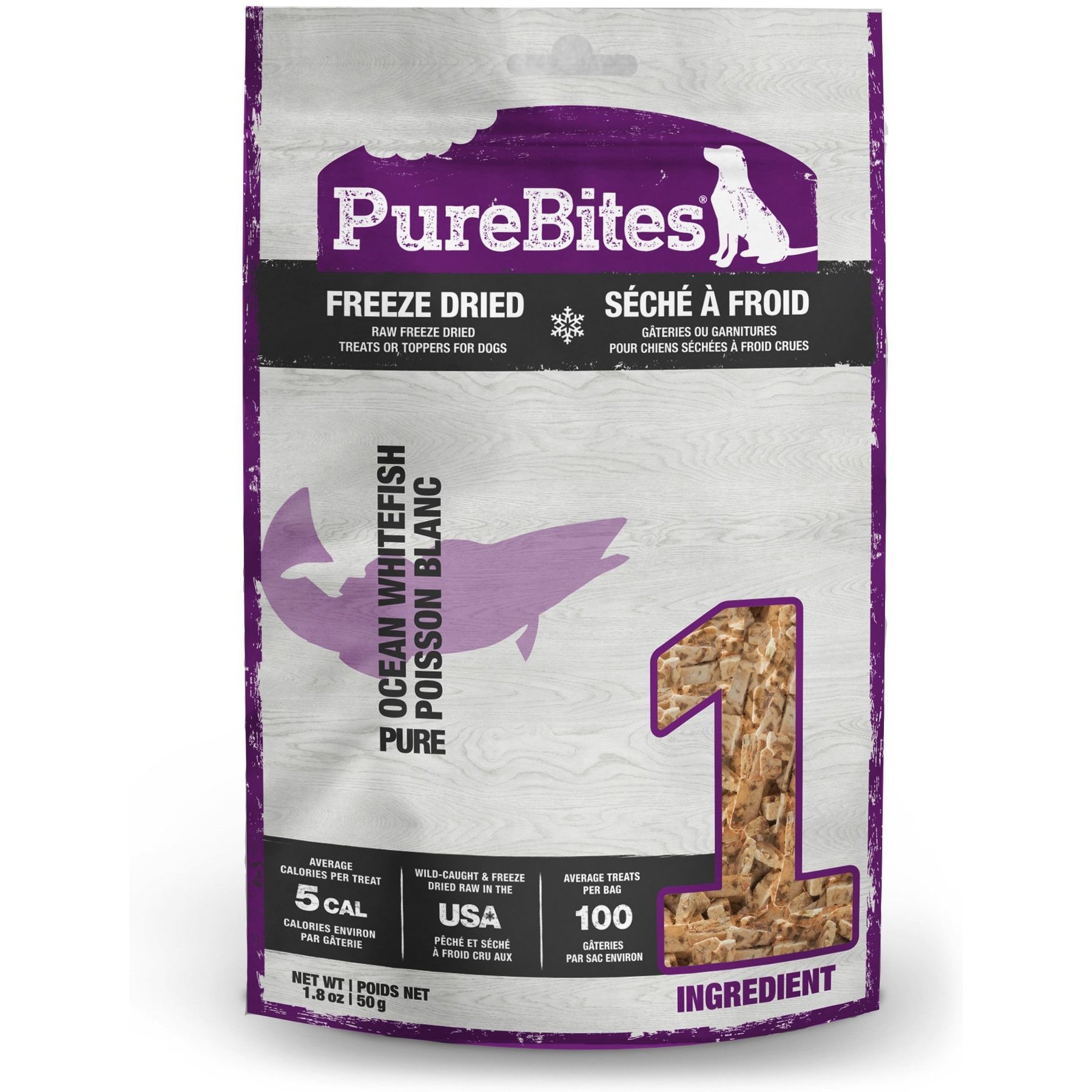 PureBites PureBites Ocean Whitefish Freeze-Dried Raw Dog Treats, 1.8-oz
