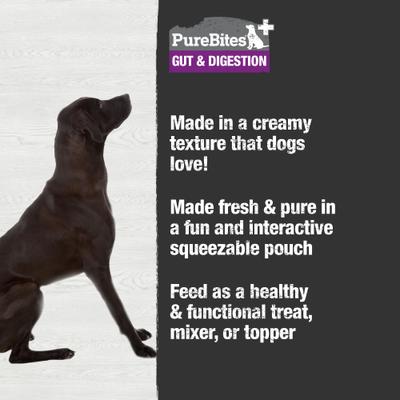 Show full view: PureBites Plus Squeezables- Gut & Digestion Dog Food Toppings, 2.5-oz tube, 15 count slide 5 of 10