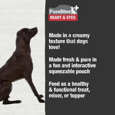 Show full view: PureBites Plus Squeezables- Heart & Eyes Dog Food Toppings, 2.5-oz tube, 15 count slide 5 of 9